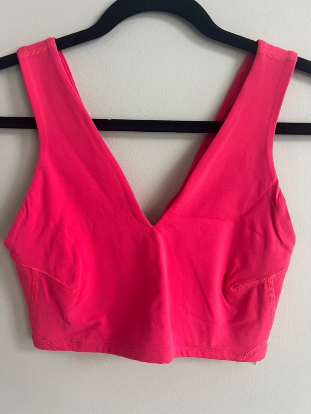 FP Movement Hot Pink V-Neck Athletic Crop Top, Size S